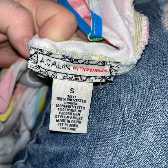 A. Calvin BLUSH STRIPED MULTI COLOR MAXI DRESS WITH CRISS CROSS BACK Small - Picture 5 of 7